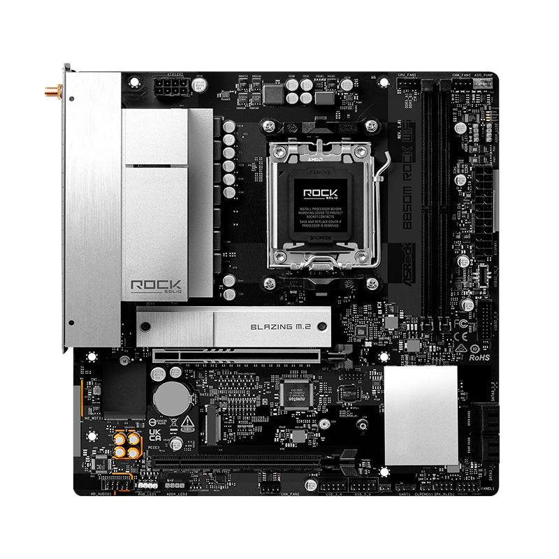 Motherboard ASRock B850M Rock WiFi AMD B850 AM5 DDR5 WiFi 6E mATX