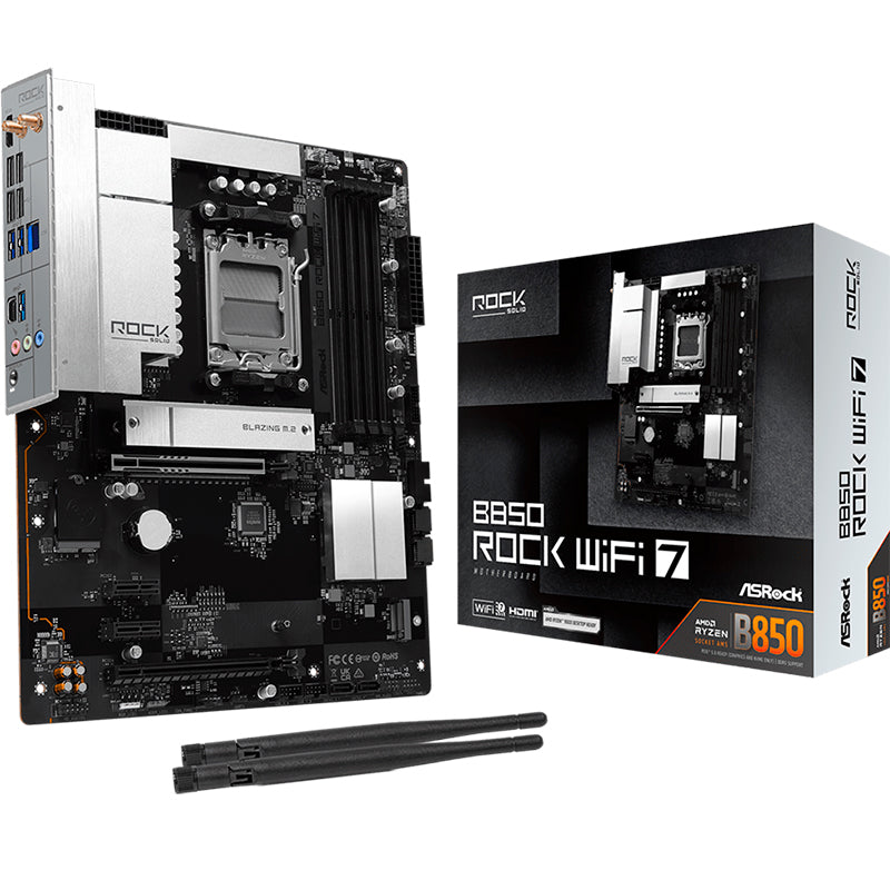 Motherboard ASRock B850 Rock WiFi 7 AMD B850 AM5 DDR5 mATX WiFi 7