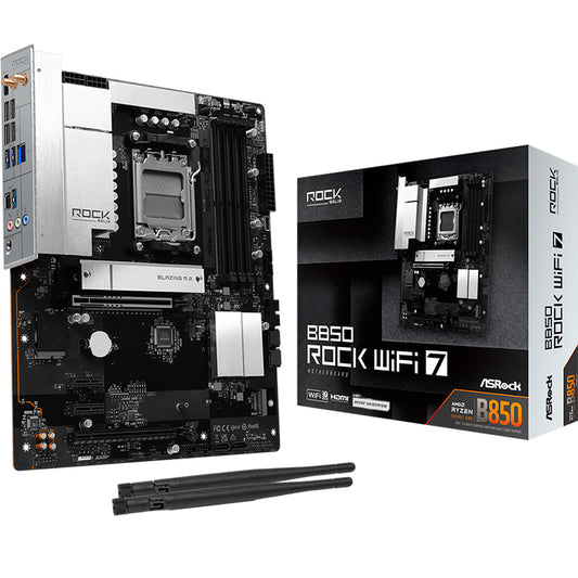 Motherboard ASRock B850 Rock WiFi 7 AMD B850 AM5 DDR5 mATX WiFi 7