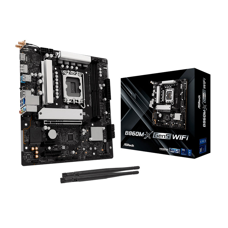 Motherboard ASRock B860M-X Gen5 WiFi Intel B860 LGA1851 DDR5 WiFi 6E mATX