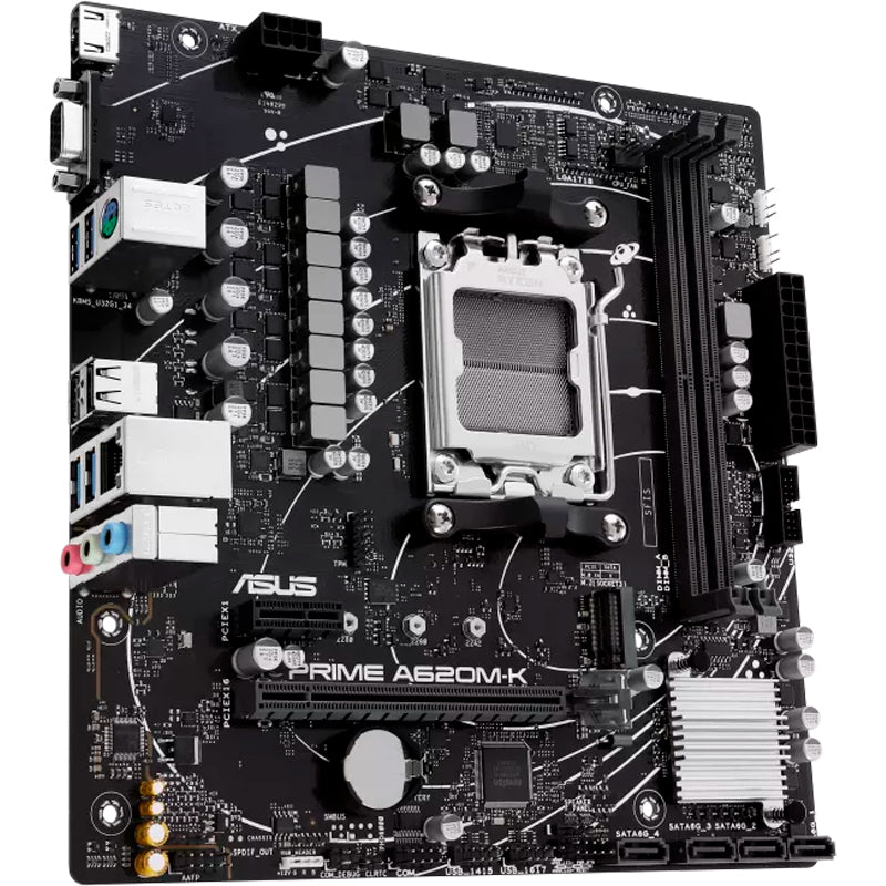 Placa Madre ASUS PRIME A620M-K AM5 DDR5 AMD A620 PCIe 4.0 M.2 Micro ATX