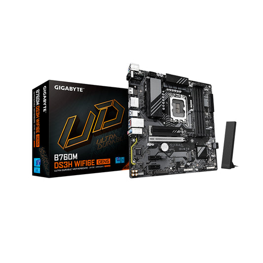 Motherboard Gigabyte B760M DS3H WF6E Gen5 Intel B760 LGA1700 DDR5 WiFi 6E mATX