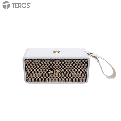 Parlante Inalámbrico TEROS Legacy 6052 Beige Bluetooth 5.3 40W USB TF AUX 4000mAh