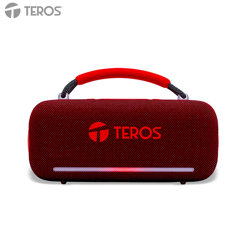 Parlante Inalámbrico TEROS Vibe VB-6049R 60W Bluetooth 5.3 RGB 4000mAh IPX5 Rojo