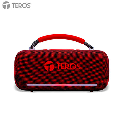 Parlante Inalámbrico TEROS Vibe VB-6049R 60W Bluetooth 5.3 RGB 4000mAh IPX5 Rojo