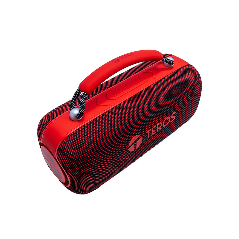 Parlante Inalámbrico TEROS Vibe VB-6049R 60W Bluetooth 5.3 RGB 4000mAh IPX5 Rojo