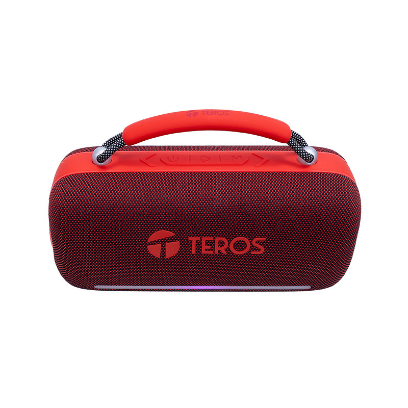 Parlante Inalámbrico TEROS Vibe VB-6049R 60W Bluetooth 5.3 RGB 4000mAh IPX5 Rojo