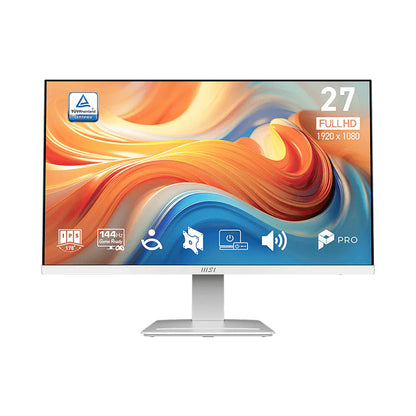 Monitor MSI PRO MP273W E14A 27” FHD IPS 144Hz 1ms HDMI DP VGA Color Blanco