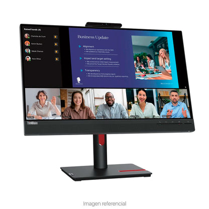 Monitor Lenovo ThinkVision T24v-30 23.8" FHD IPS 75Hz HDMI DP VGA con Cámara y Parlantes