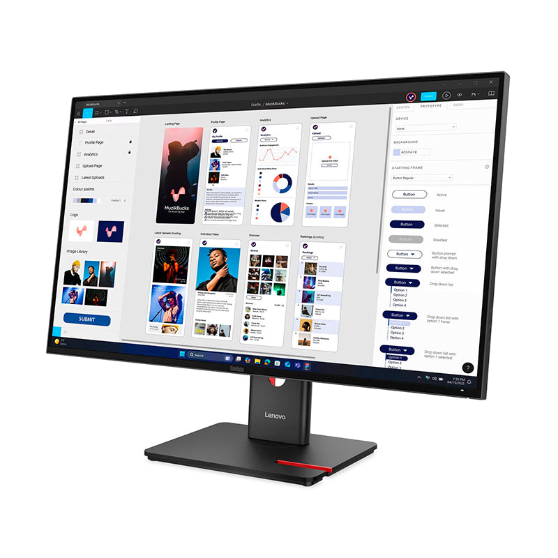 Monitor Plano Lenovo ThinkVision T32UD-40 31.5” UHD IPS 4K USB-C HDMI DP RJ45 Oficina Profesional