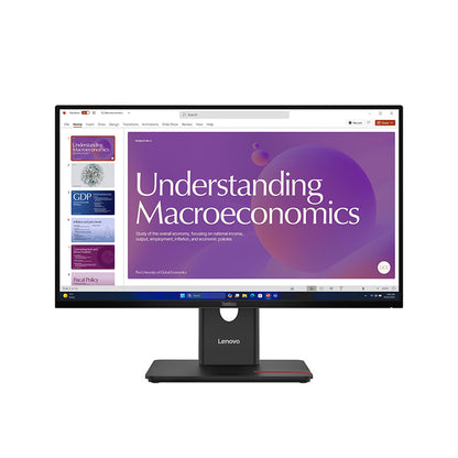 Monitor Lenovo ThinkVision T24D-40 23.8" FHD IPS HDMI DP RJ-45 USB-C Office Negro