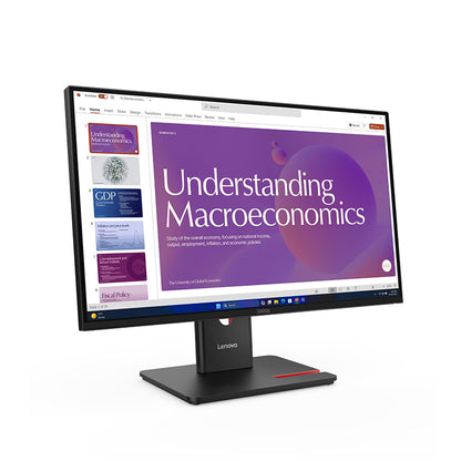 Monitor Lenovo ThinkVision T24D-40 23.8" FHD IPS HDMI DP RJ-45 USB-C Office Negro