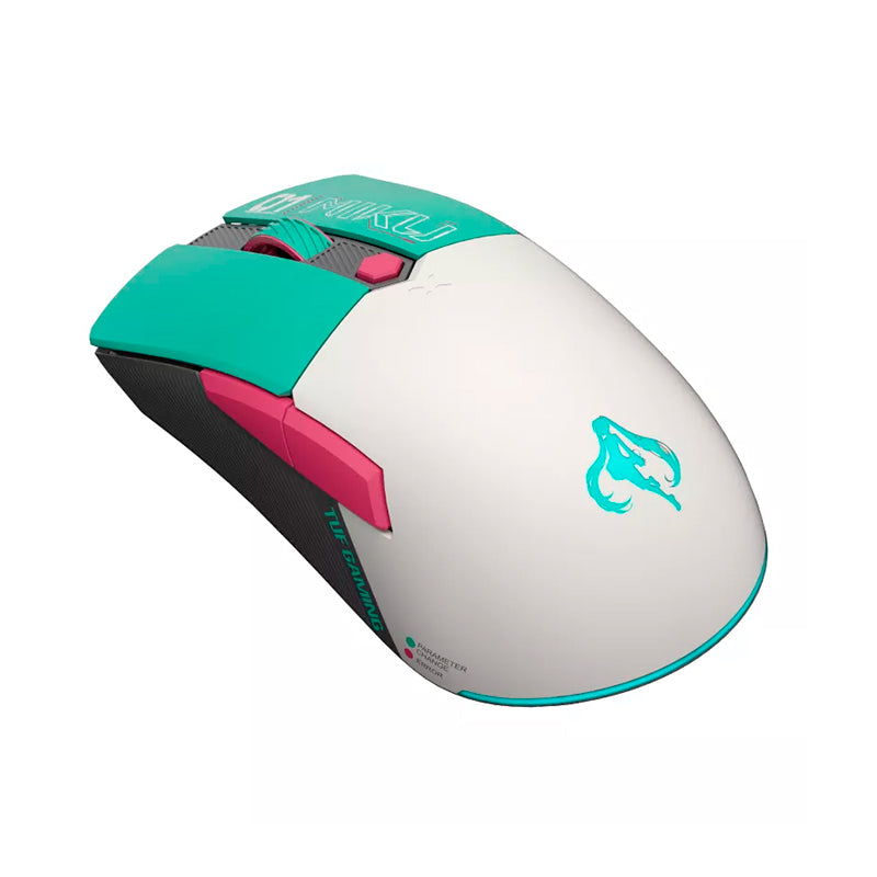 Mouse ASUS TUF Gaming Mini Wireless Hatsune Miku Edition 12000 DPI 3 Modos Bluetooth RGB Gaming