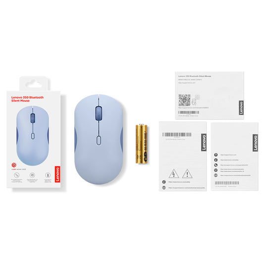 Mouse Lenovo 350 Bluetooth 5.3 Silencioso 2400 DPI Uva Meta