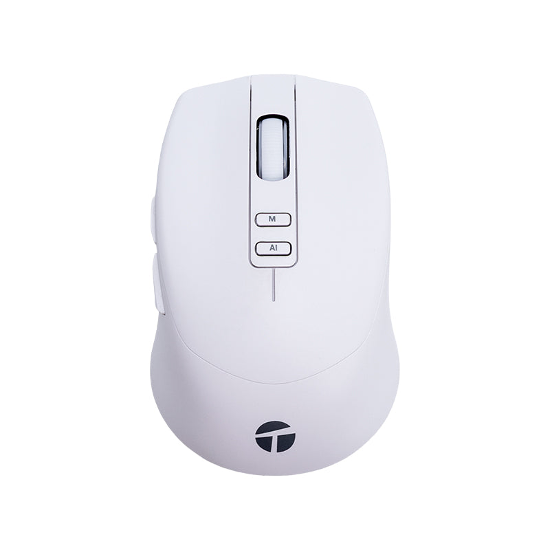 Mouse Inalámbrico Teros TE-1250AI IA Bluetooth USB-C 3200 DPI 8 Botones Blanco