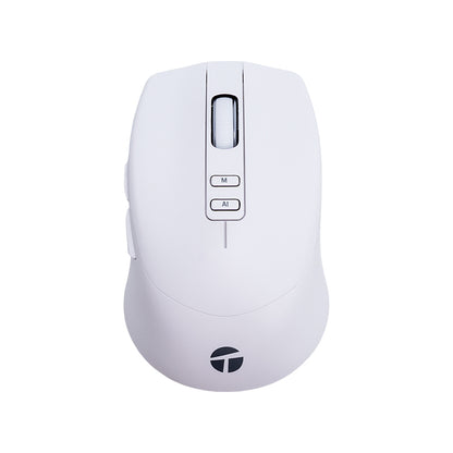 Mouse Inalámbrico Teros TE-1250AI IA Bluetooth USB-C 3200 DPI 8 Botones Blanco