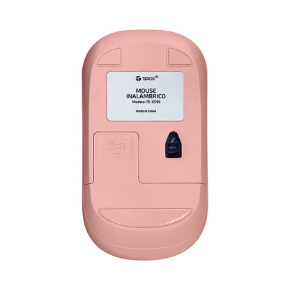 MOUSE ÓPTICO INALÁMBRICO TEROS TE-1218S, 1000 DPI, RECEPTOR USB, 3 BOTONES
