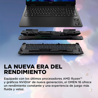 Laptop Gamer HP OMEN 16 Ryzen 9 8940HX RTX 5070 8GB 24GB 1TB SSD 16"