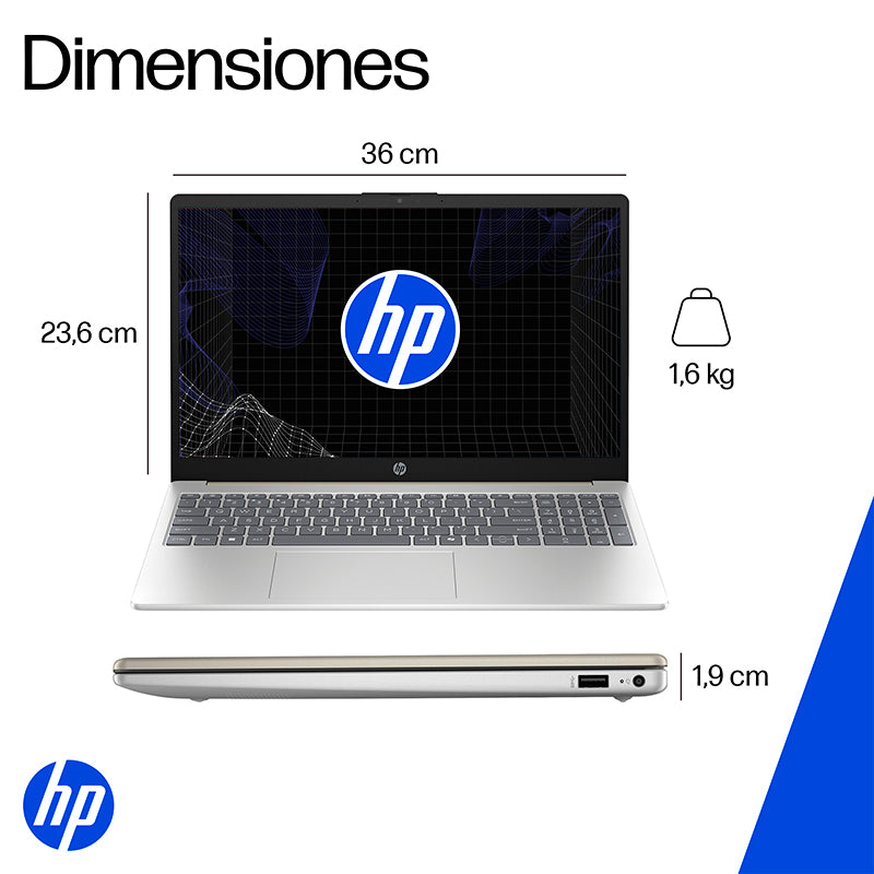 Laptop HP 15-fd2361la 15.6" FHD Intel Core Ultra 5 225U 16GB DDR5 512GB SSD FreeDOS