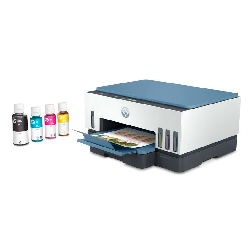 Impresora Multifuncional HP Smart Tank 725 WiFi Bluetooth USB Sistema Continuo Imprime Escanea Copia