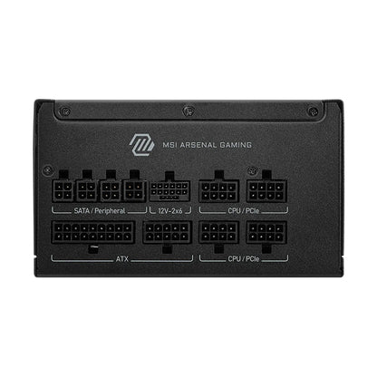 Fuente de Poder MSI MAG A1000GLS PCIe 5 1000W 80 Plus Gold Modular ATX