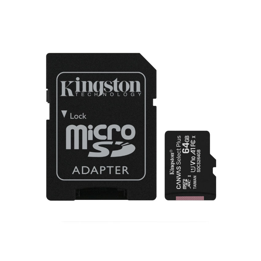 MEMORIA MICROSDXC KINGSTON 64GB 200MB/S CLASE 10 CON ADAPTADOR