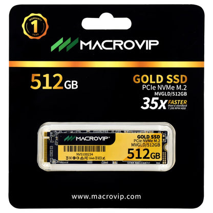 SSD Macrovip Gold 512GB M.2 2280 NVMe PCIe 3.0 x4 2400MB/s