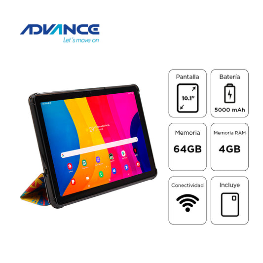 TABLET ADVANCE SMARTPAD SP3703 WIFI 10.1" WXGA IPS A333 4GB RAM 64GB ANDROID 15