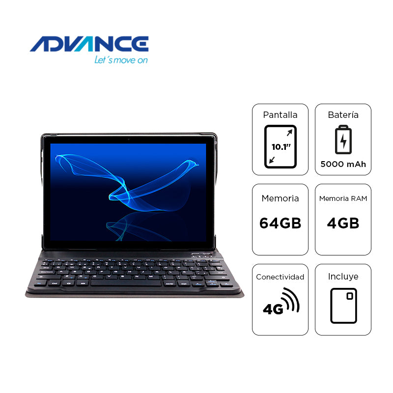 Tablet Advance SmartPad SP5706 10.1" 4GB RAM 64GB Android 13 4G LTE WiFi