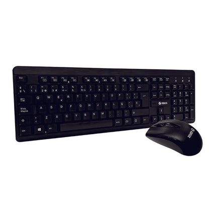 Kit Inalámbrico Teclado + Mouse TEROS TE-4061N, 2.4GHz, receptor nano USB, negro
