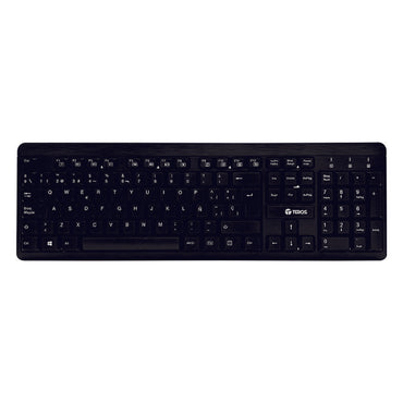 Kit Inalámbrico Teclado + Mouse TEROS TE-4061N, 2.4GHz, receptor nano USB, negro