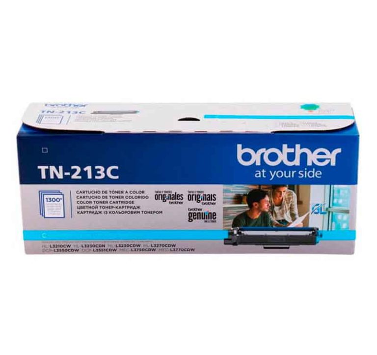 Tóner Brother TN-213C Cyan Original 1300 Páginas para HL-L3270 DCP-L3551 MFC-L3750