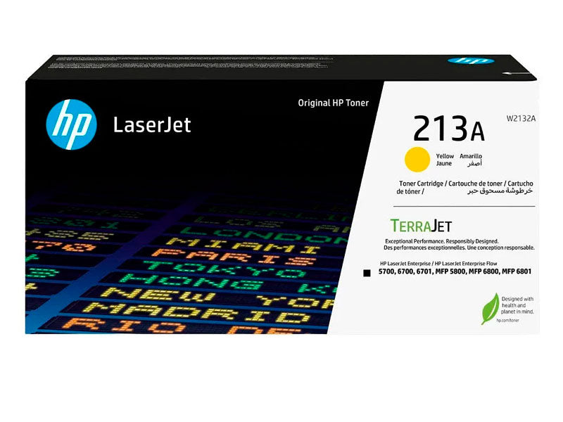 Tóner HP 213A Amarillo Original W2132A para Color LaserJet Enterprise 5700 6700 5800 6800