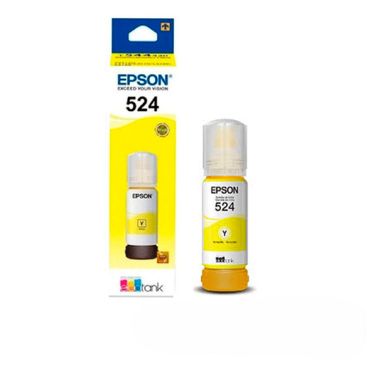 Botella de Tinta Epson T524420-AL Amarillo Original para Impresoras EcoTank