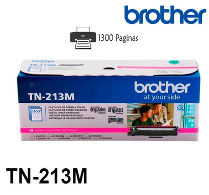 Tóner Brother TN-213M Magenta Original 1300 Páginas para HL-L3270 DCP-L3551 MFC-L3750