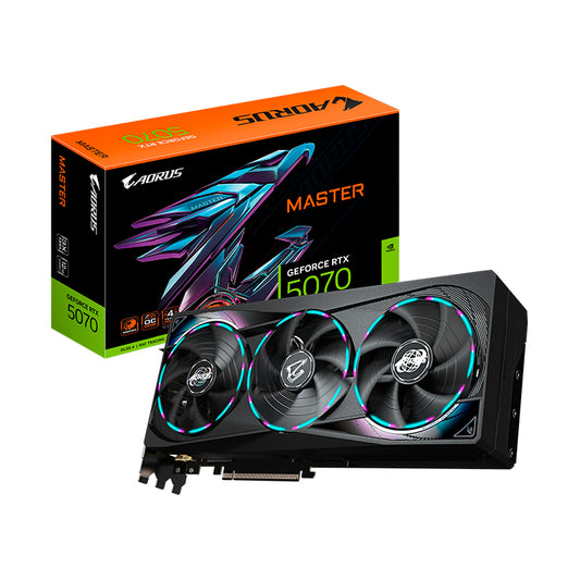 Tarjeta de Video GIGABYTE AORUS RTX 5070 MASTER 12G GDDR7 PCIe 5.0