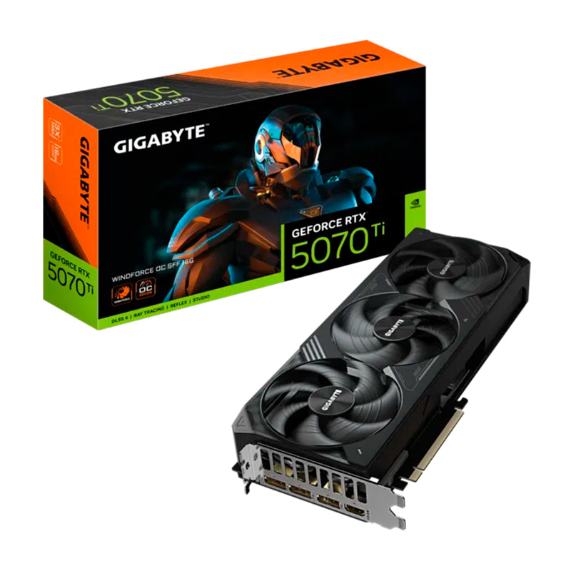 Tarjeta de Video Gigabyte GeForce RTX 5070 Ti WINDFORCE OC SFF 16GB GDDR7 PCIe 5.0