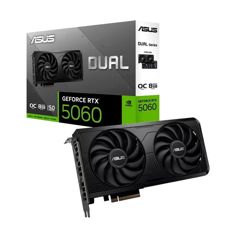 Tarjeta de Video ASUS Dual RTX 5060 O8G EVO 8GB GDDR7 PCIe 5.0