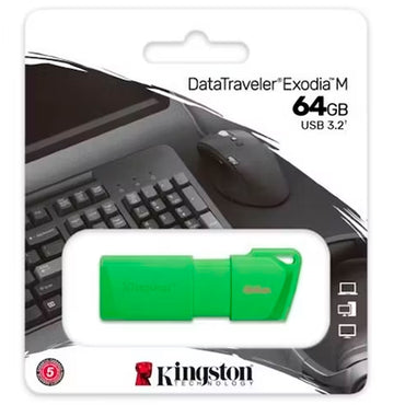 MEMORIA USB KINGSTON DATATRAVELER XM NEON 64GB USB 3.2 VERDE