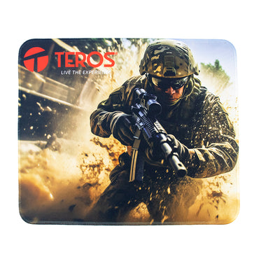 Mousepad Teros TE-3018S Antideslizante con Bordes Reforzados 320 x 270 mm