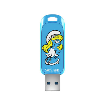 Memoria USB SanDisk Smurfs 256GB USB 3.2 Gen 1 USB-A Hasta 130MB/s Diseño Compacto