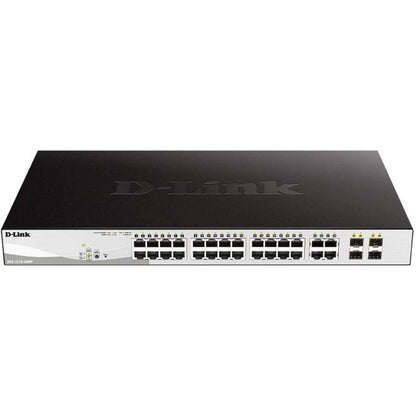 Switch D-Link DGS-1210-28MP Administrable Capa 2 24 Puertos Gigabit PoE 4 SFP