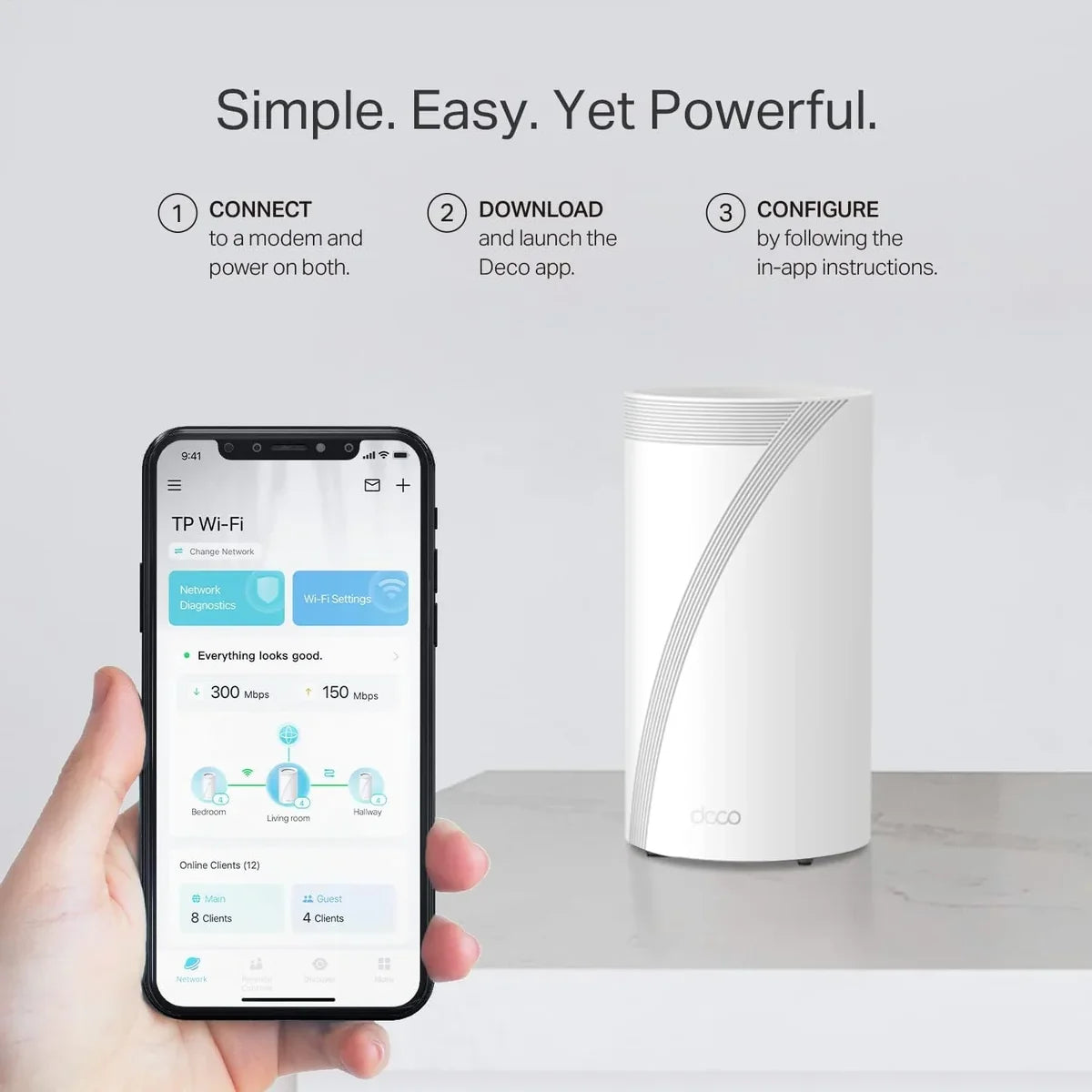 TP-Link Deco BE85 BE22000 Sistema Wi-Fi Mesh 7 Tri Band 10GbE 2-Pack