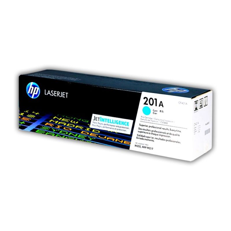 Tóner HP 201A Cian Original CF401A para Color LaserJet Pro M252 M277