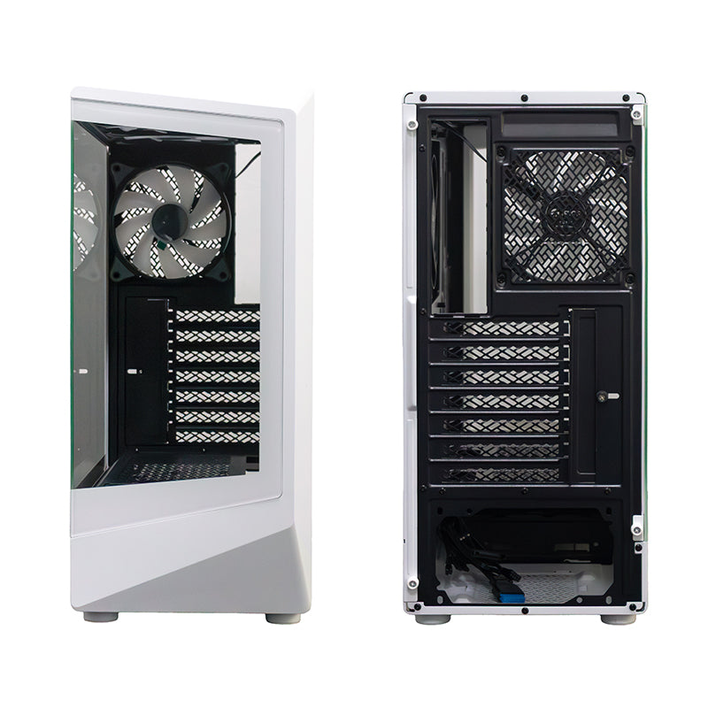 Case Gamer TEROS TE-1322G Mid Tower ATX RGB Blanco con Vidrio Templado