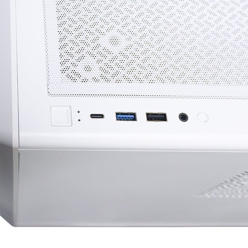 Case Gamer TEROS TE-1322G Mid Tower ATX RGB Blanco con Vidrio Templado