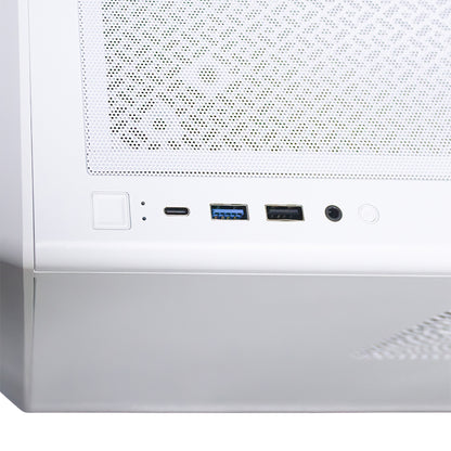 Case Gamer TEROS TE-1322G Mid Tower ATX RGB Blanco con Vidrio Templado