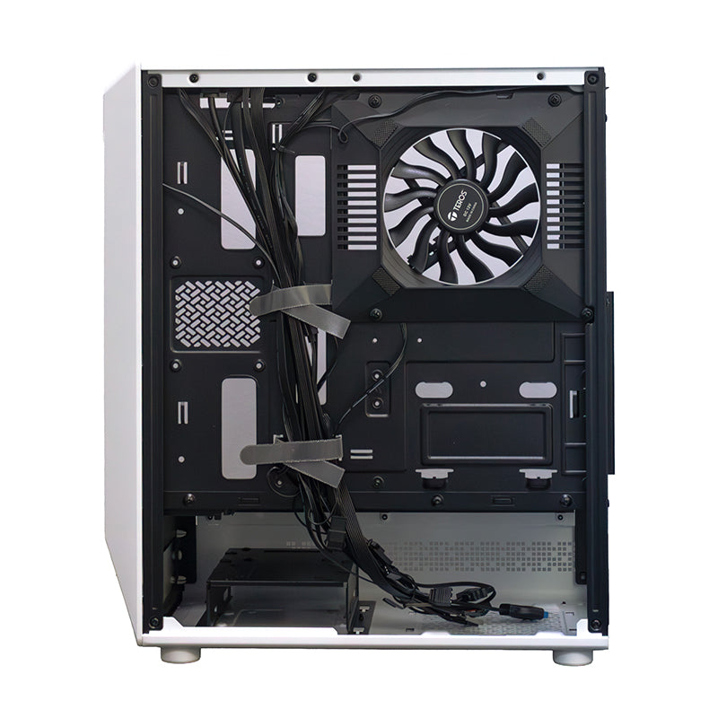 Case Gamer TEROS TE-1322G Mid Tower ATX RGB Blanco con Vidrio Templado