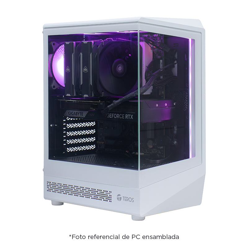 Case Gamer TEROS TE-1322G Mid Tower ATX RGB Blanco con Vidrio Templado