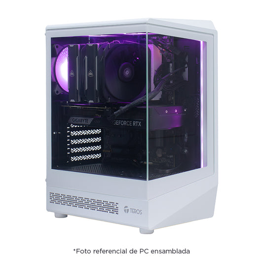 Case Gamer TEROS TE-1322G Mid Tower ATX RGB Blanco con Vidrio Templado